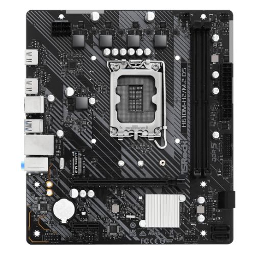 Asrock H610M-H2/M.2 D5, Intel H610, 1700, Micro ATX, 2 DDR5, 2 HDMI, GB LAN, PCIe4, 1x M.2 Asrock H610M-H2/M.2 D5, Intel H610, 1700, Micro ATX, 2 DDR5, 2 HDMI, GB LAN, PCIe4, 1x M.2